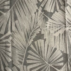 Tommy Bahama Gray and Cream Palm Leaf Upholstery Fabric